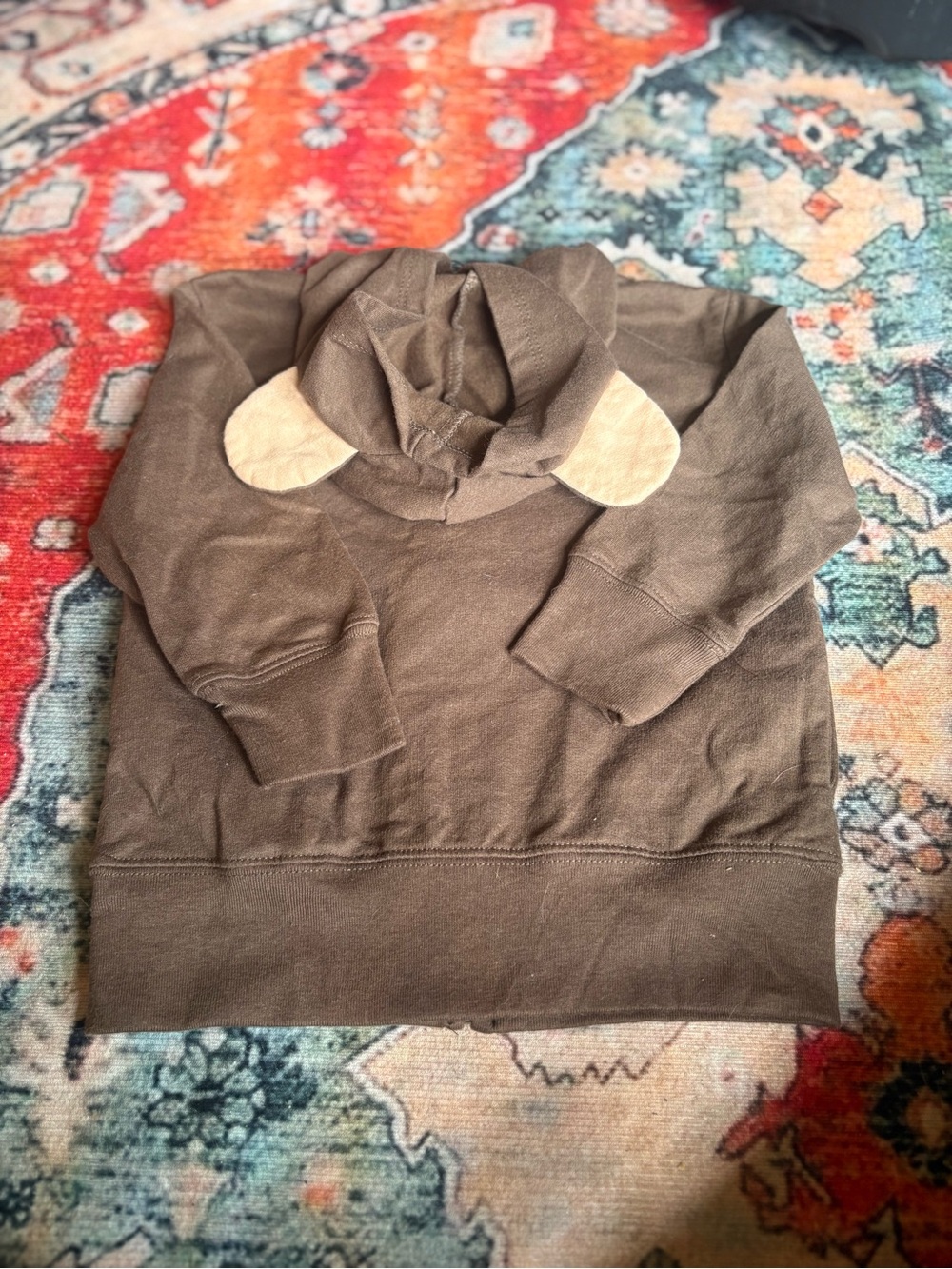Rare Curious George 2T Zip-Up Hoodie with 3D Ears Brown Monkey Jacket Toddler - Picture 3 of 3
